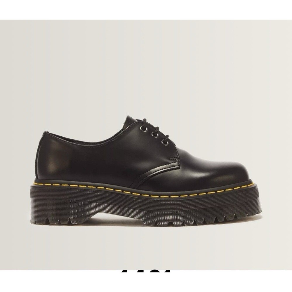 DR. DOC MARTENS 1461 Unisex Quad Platform Oxford Shoes Burgundy US 5 M UK 4